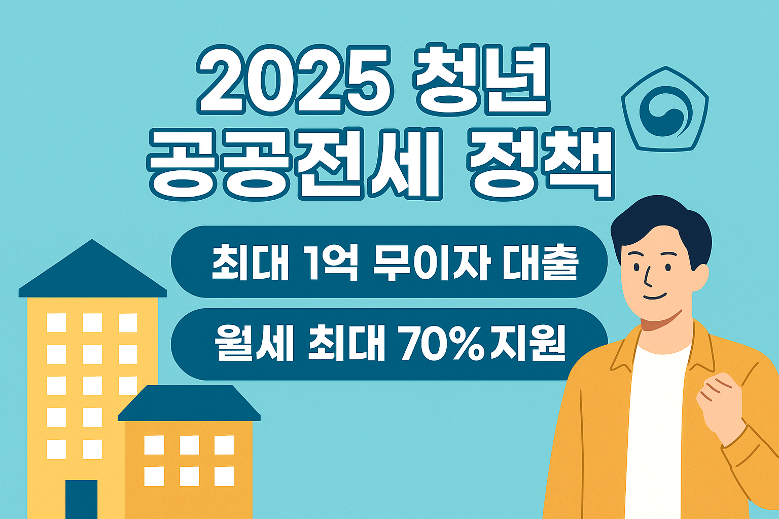 2025년 청년 공공전세 지원정책을 안내하는 정부정책 정보 이미지